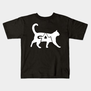 Abstract Cat Typography Kids T-Shirt